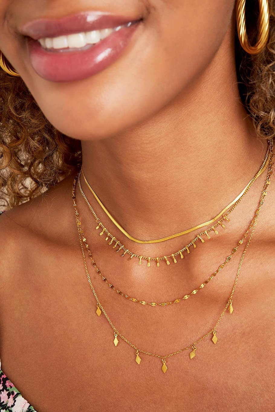 Ketting met meerdere lagen Zilver Stainless Steel Afbeelding3